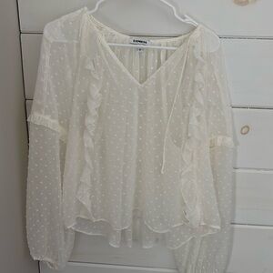 Express off white flowy top
